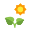 Loading animation of a growing plant